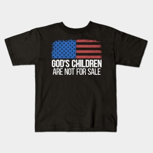 God's Children are not for sale USA flag Kids T-Shirt